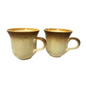 Set of 2 Mikasa Whole Wheat Mugs for Tea and Coffee, E8000 Made in Japan